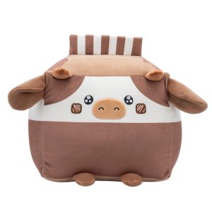 Russ 14-Inch Chocolate Milk Box Cow Plush