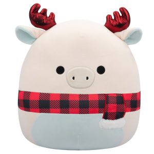 16-Inch Matthew the White Moose with Glitter Antlers